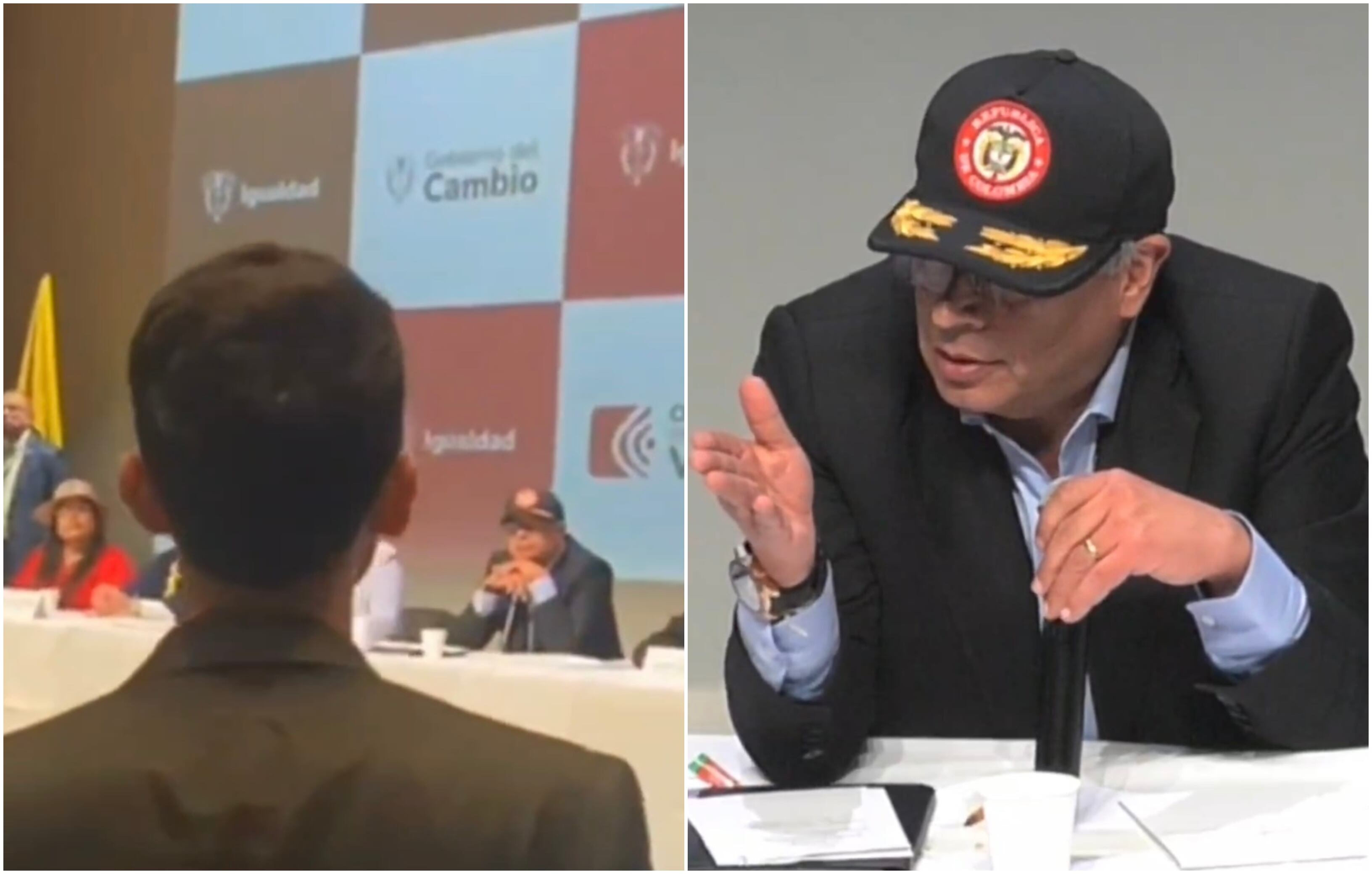 Consejero juvenil y el presidente Gustavo Petro