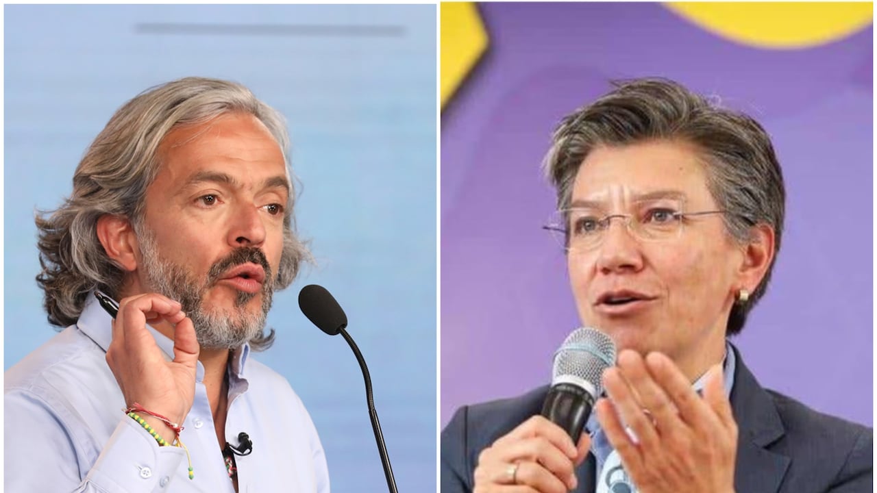 Juan Daniel Oviedo y la alcaldesa Claudia López.