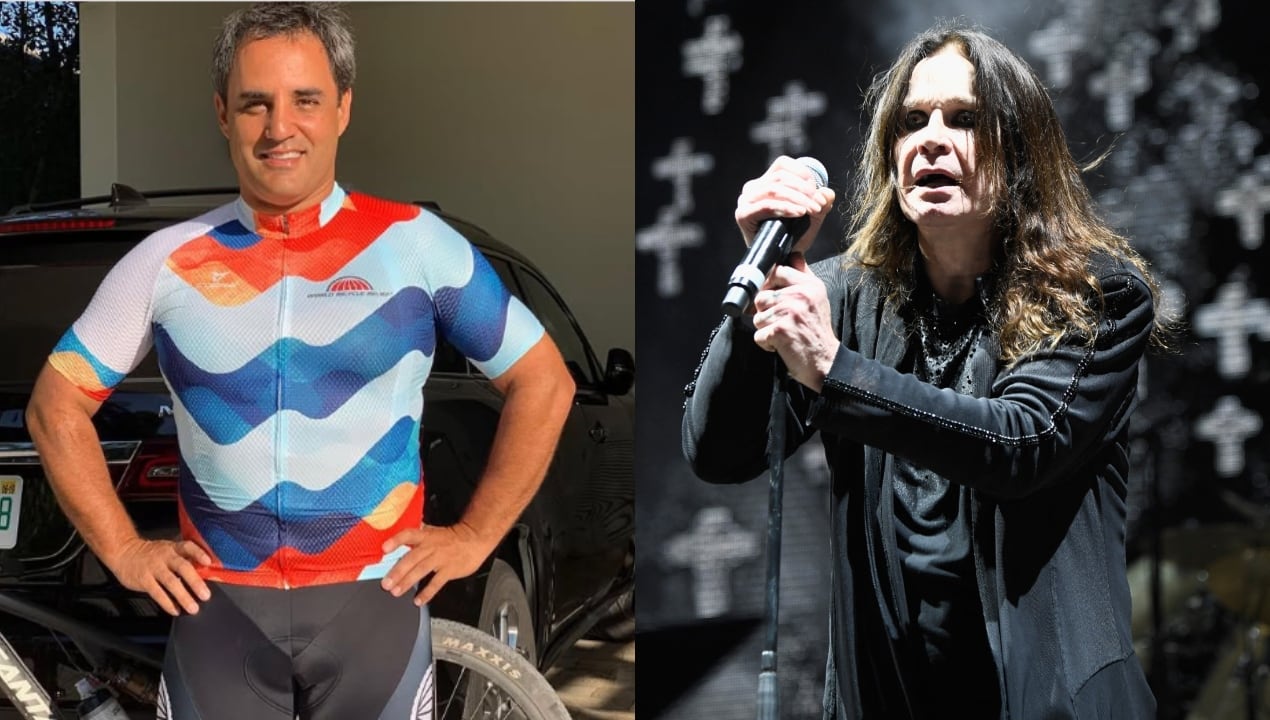 Juan Pablo Montoya se tomó una foto con Ozzy Osbourne en 2001.
