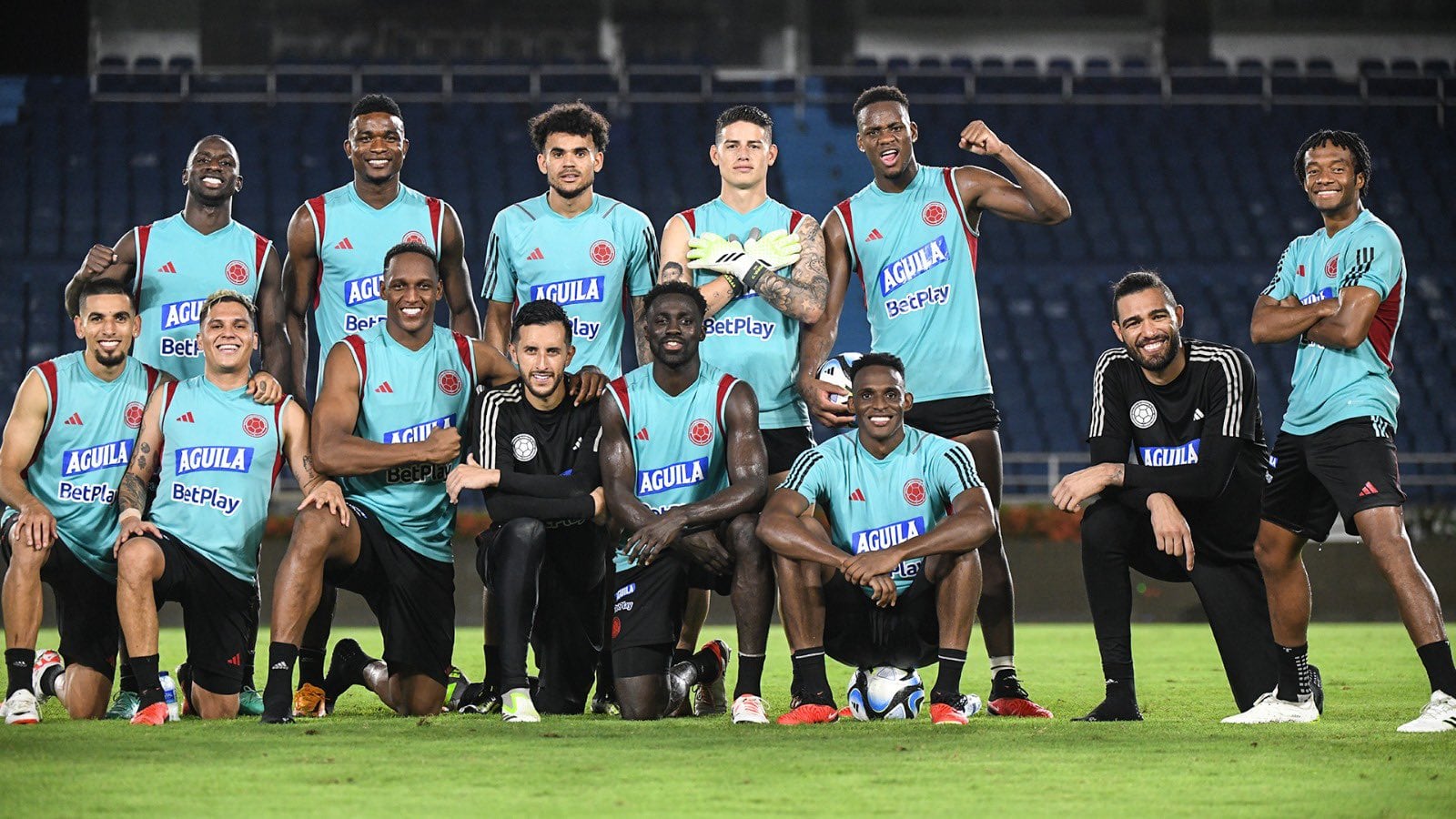 Selección Colombia en su última práctica antes de jugar contra Venezuela.