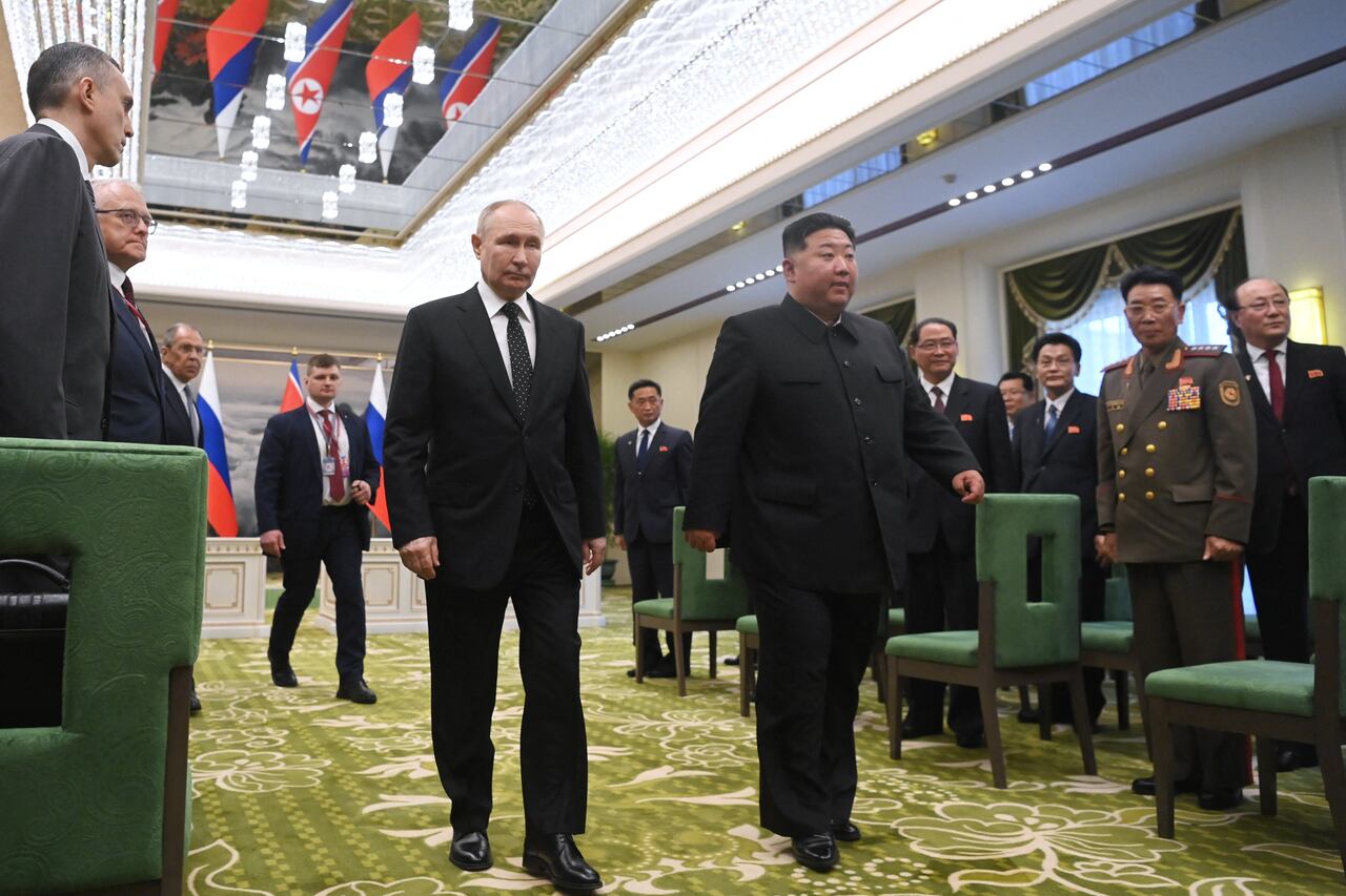 Visita de Vladimir Putin a la Corea del Norte en Kim Jong-un.