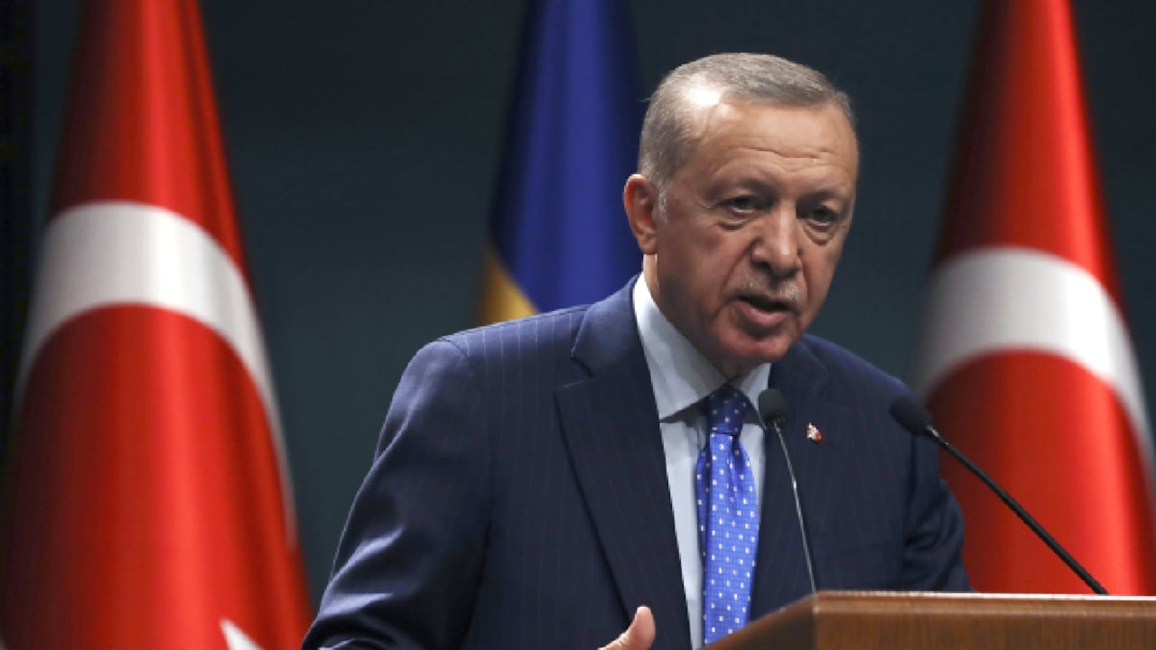 Erdogan, presidente de Turquía da luz verde a la posibilidad de que Finlandia se adhiera a la Otan si sigue el proceso sin Suecia.