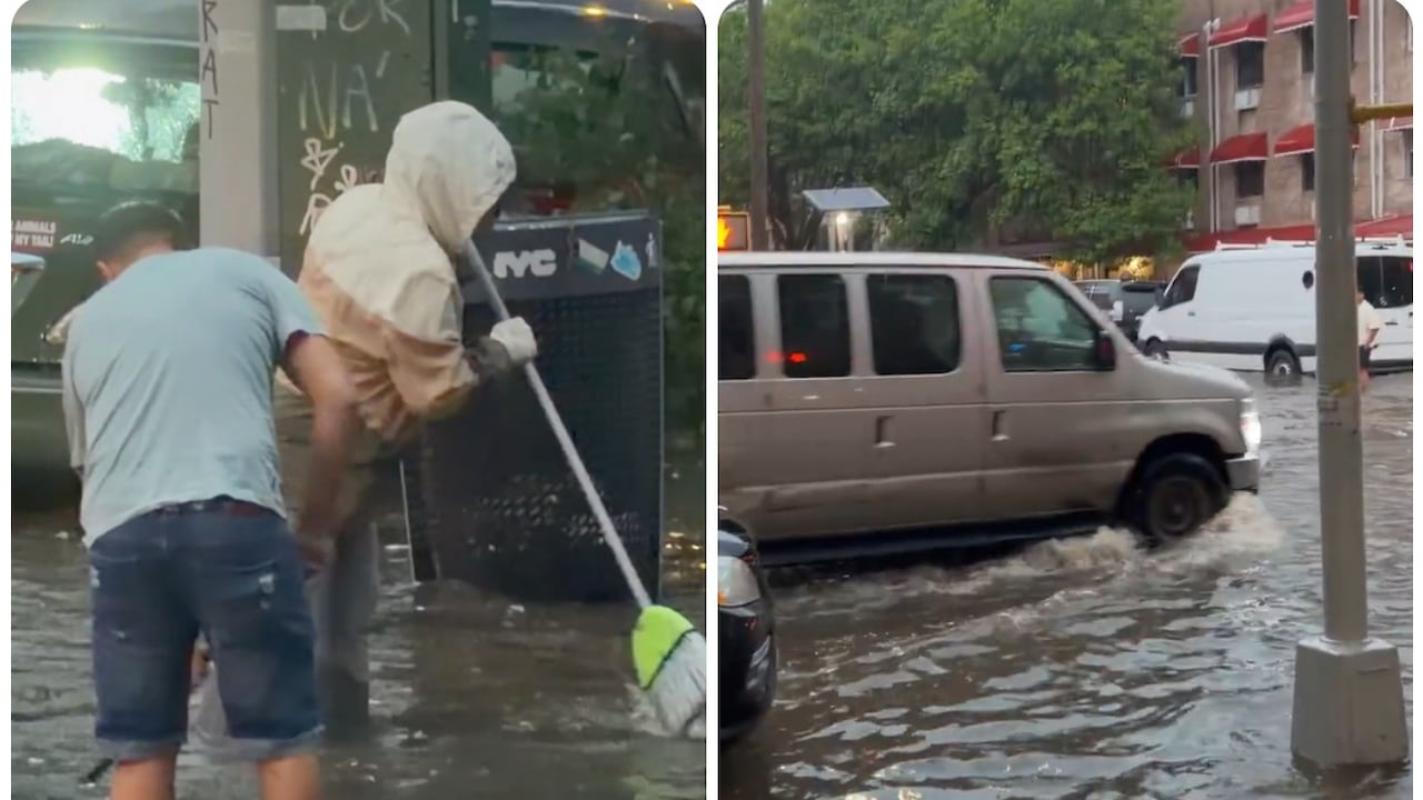La ciudad de Nueva York está bajo el agua después de fuertes lluvias.