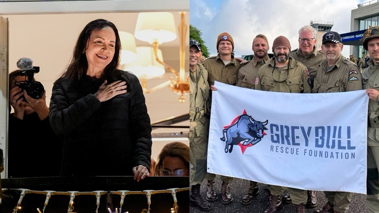 María Corina Machado y la Grey Bull Rescue Fundation