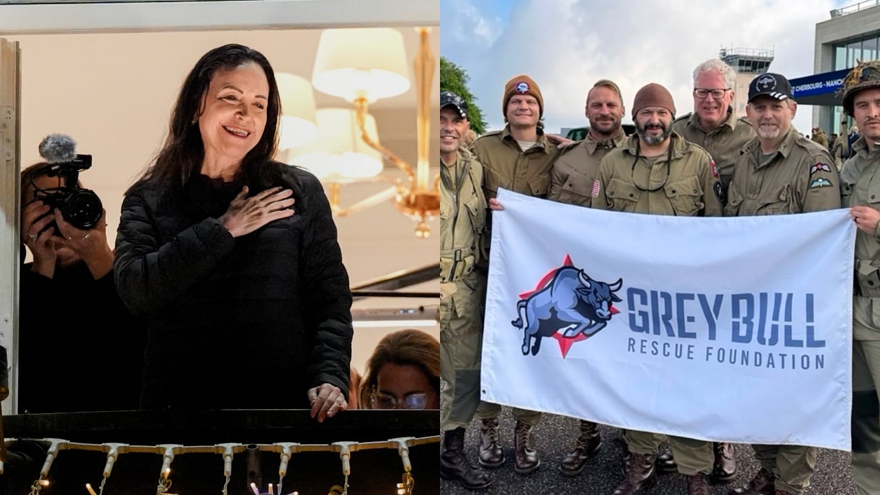 María Corina Machado y la Grey Bull Rescue Fundation