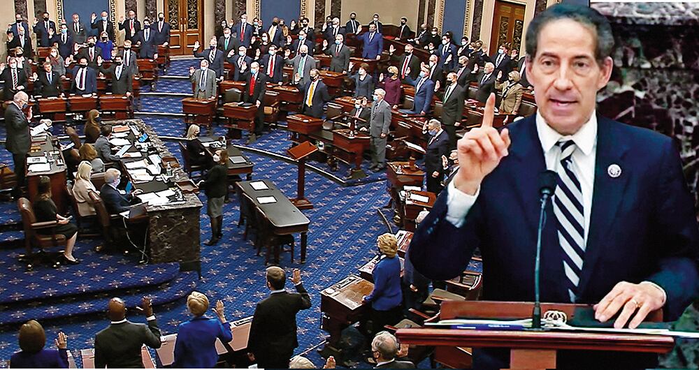 El juicio se inauguró con las palabras del congresista Jamie Raskin, quien lamentó el incidente en el Capitolio y sentenció que “este no puede ser el futuro de América”.