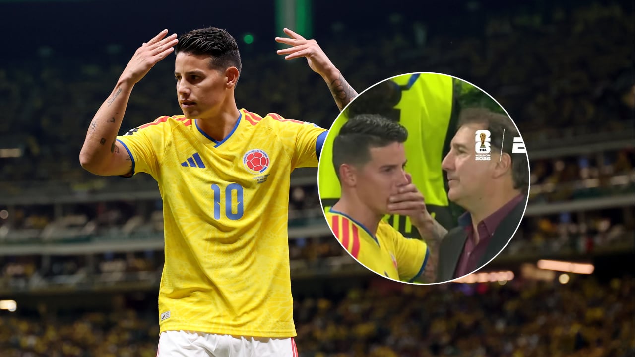 James Rodríguez fue sustituido vs. RD Congo. Su reacción quedó grabada.