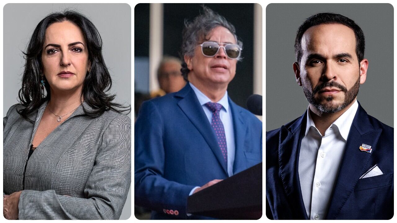 María Fernanda Cabal, Gustavo Petro y Abelardo de la Espriella.