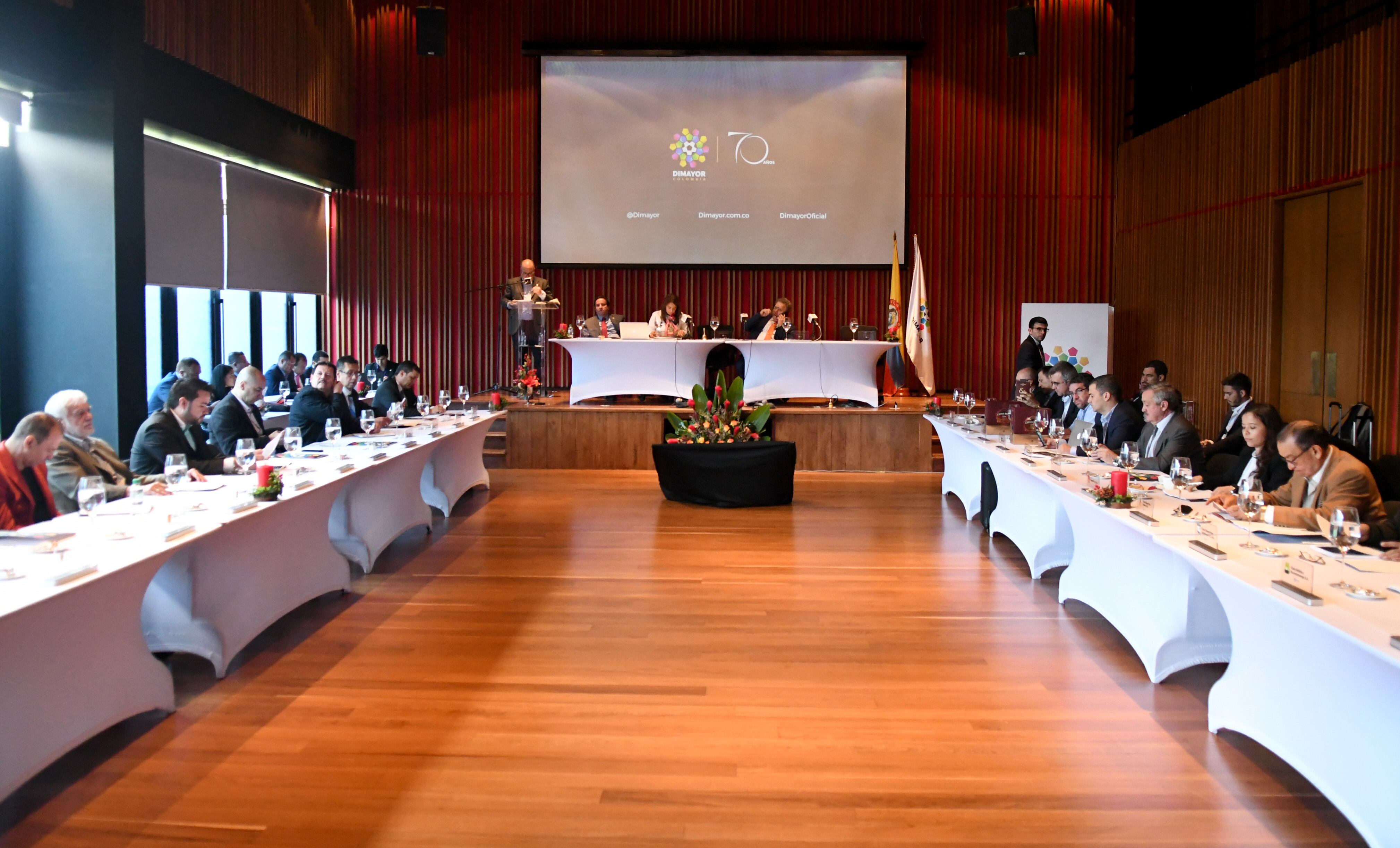 Imagen de una de las Asambleas Extraordinarias de la Dimayor en años anteriores. (Colprensa - Cortesía Dimayor).