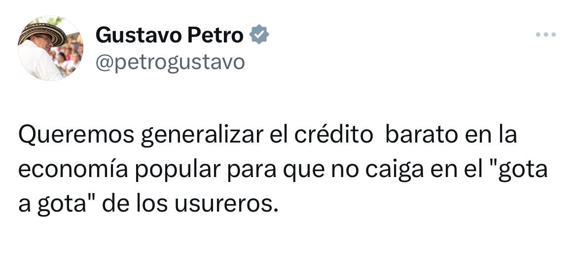 Trino Petro gota a gota