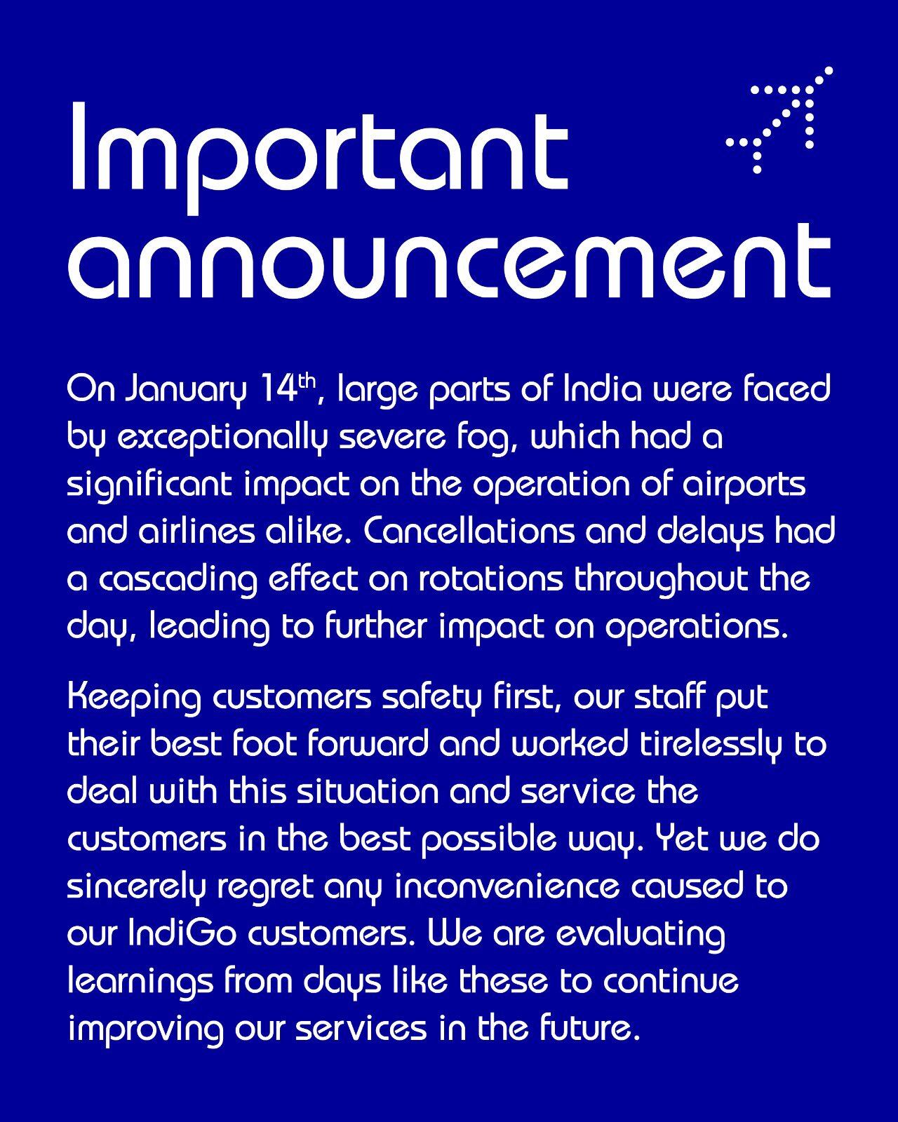 Este fue el anuncio de la aerolíneas