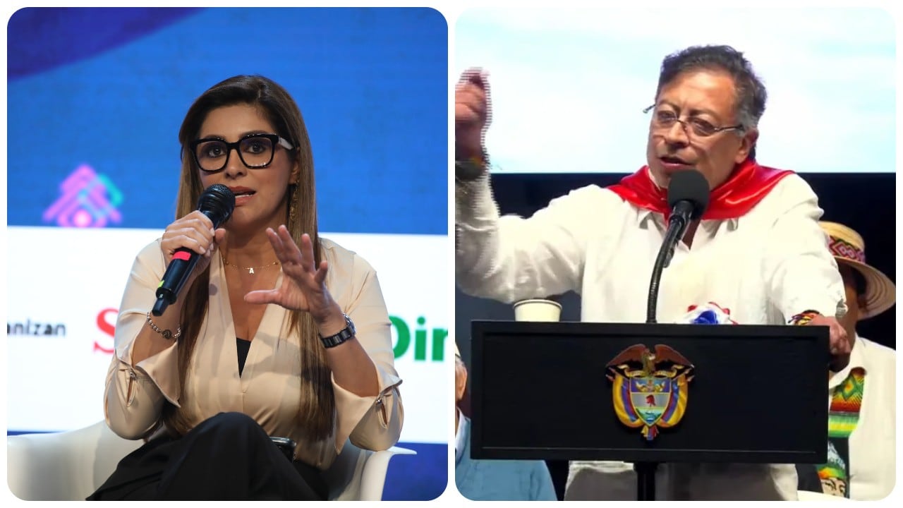 Adriana Magalí Matiz, gobernadora del Tolima y el presidente Gustavo Petro.