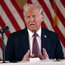 El presidente electo, Donald Trump, habla en una reunión con gobernadores republicanos en Mar-a-Lago, el jueves 9 de enero de 2025, en Palm Beach, Florida. (AP Foto/Evan Vucci)