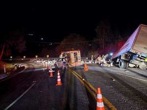 Accidente en la vía al llano
