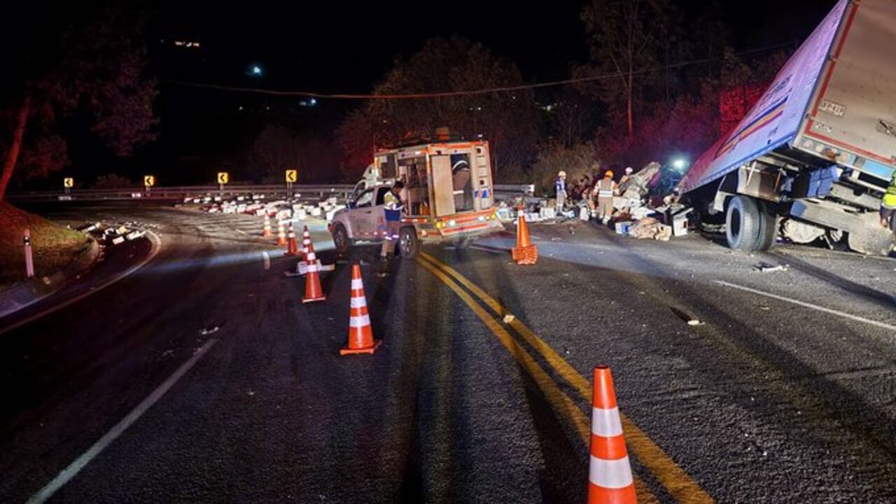 Accidente en la vía al llano