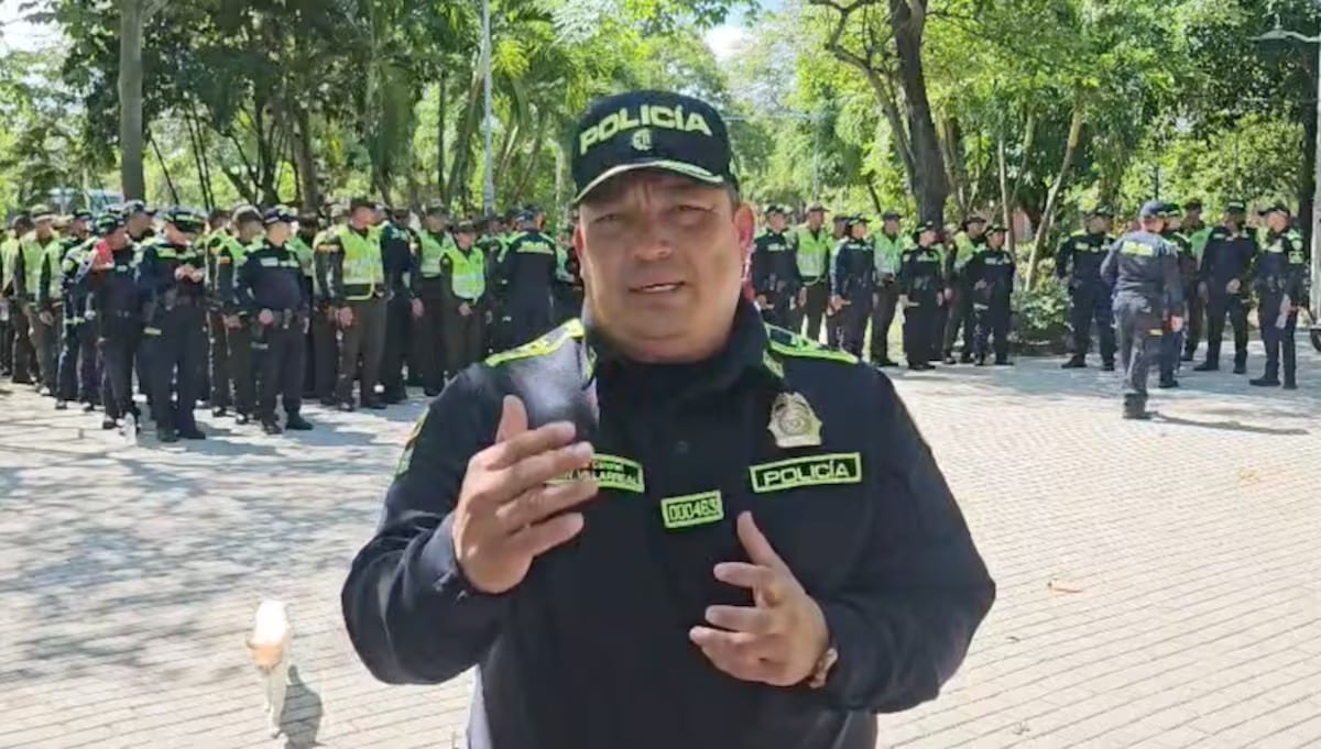 Teniente coronel Belkin Villarreal, comandante operativo de la Policía de Barranquilla.