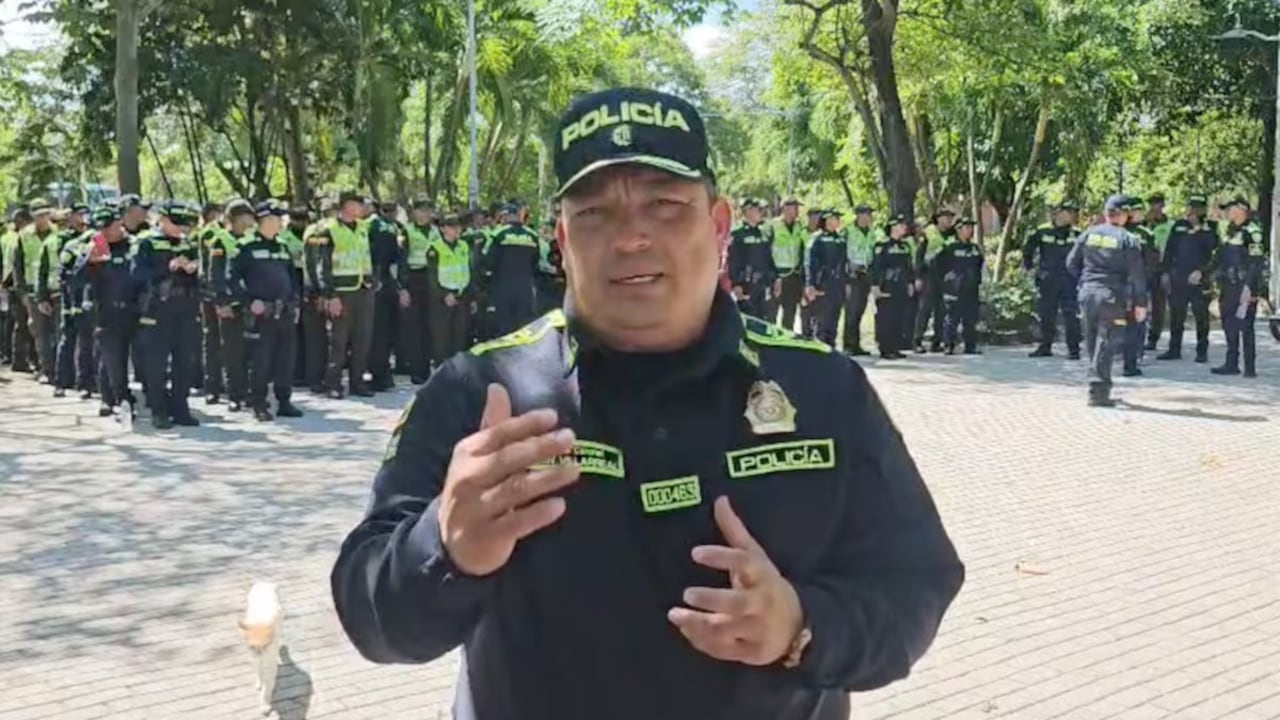 Teniente coronel Belkin Villarreal, comandante operativo de la Policía de Barranquilla.