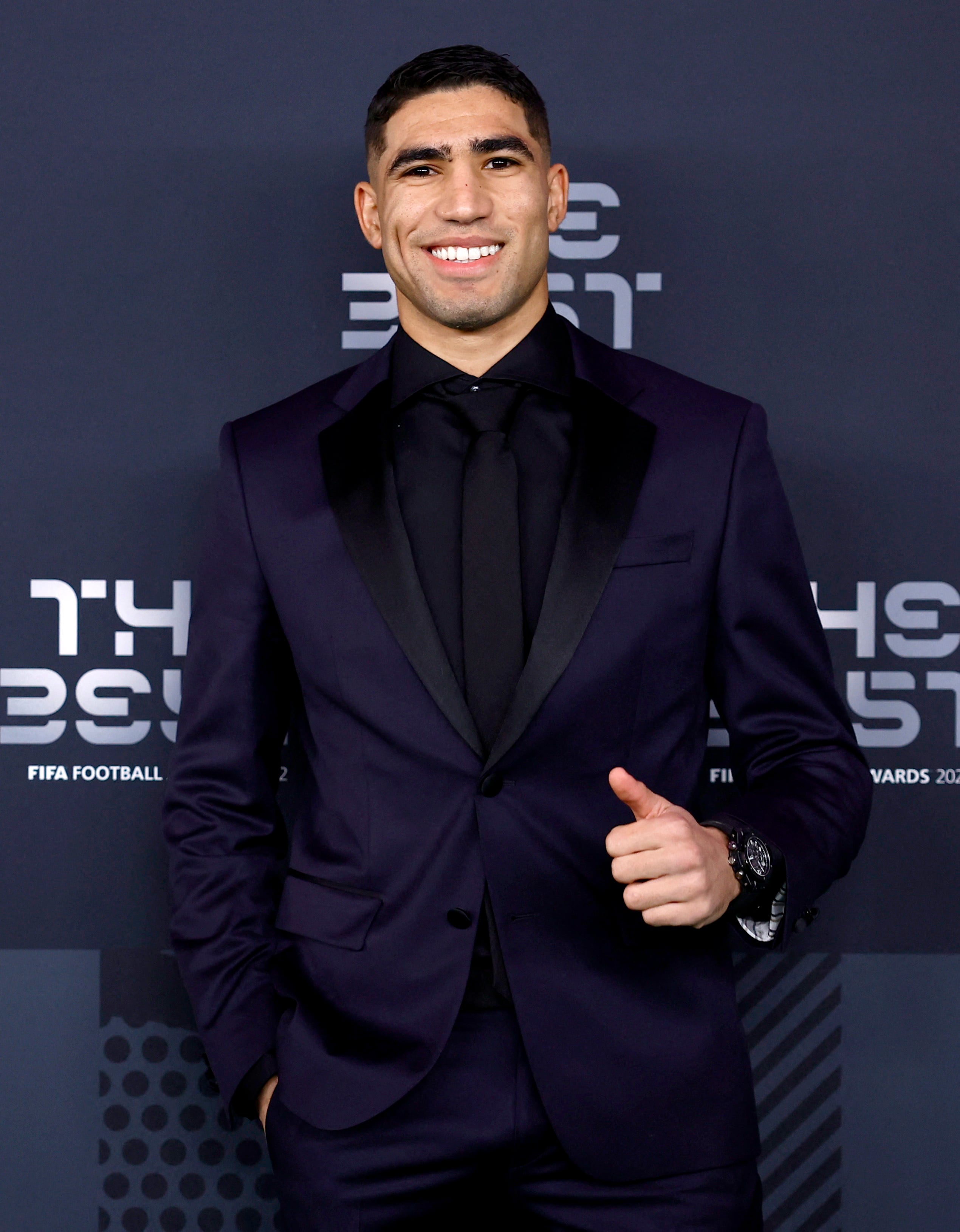 Achraf Hakimi estuvo presente en los Premios The Best FIFA.