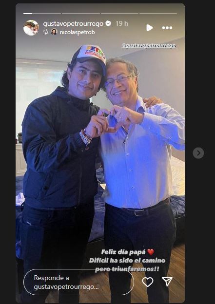 Nicolás Petro saludó a su padre