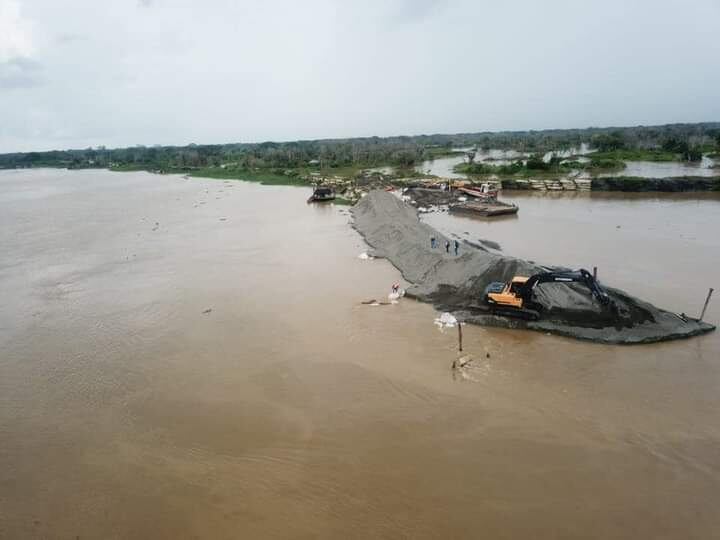 Lluvias tienen paralizadas las obras en La Mojana.