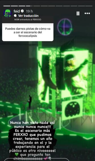 Feid da pistas de cómo será el escenario del Ferxxocalipsis