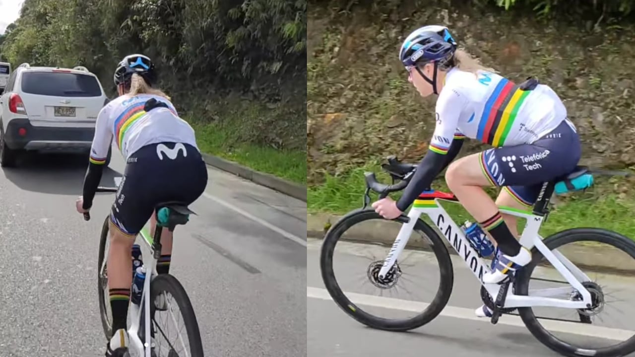La líder del Movistar Team viene adelantando su pretemporada en carreteras colombianas.