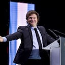 Javier Milei, Presidente de Argentina, habla durante la conferencia 'Europa Viva 24' en el Palacio de Vistalegre en Madrid, España.