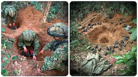 Hallaron depósito ilegal delas disidencias de las Farc en el departamento de Caquetá.