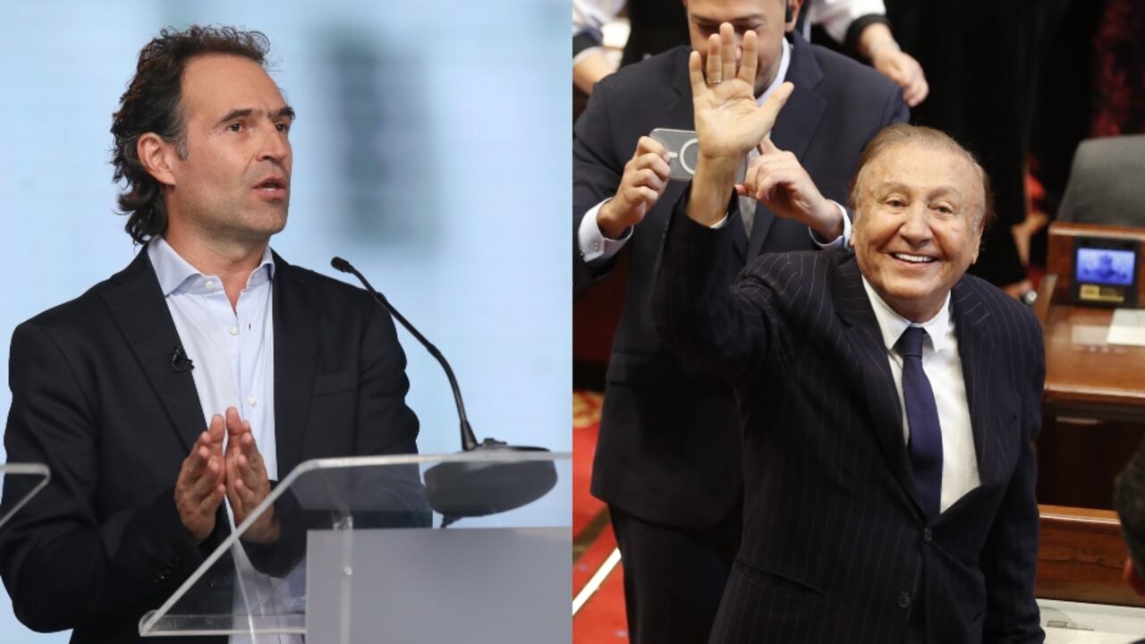 De izquierda a derecha: Federico Gutiérrez y Rodolfo Hernández