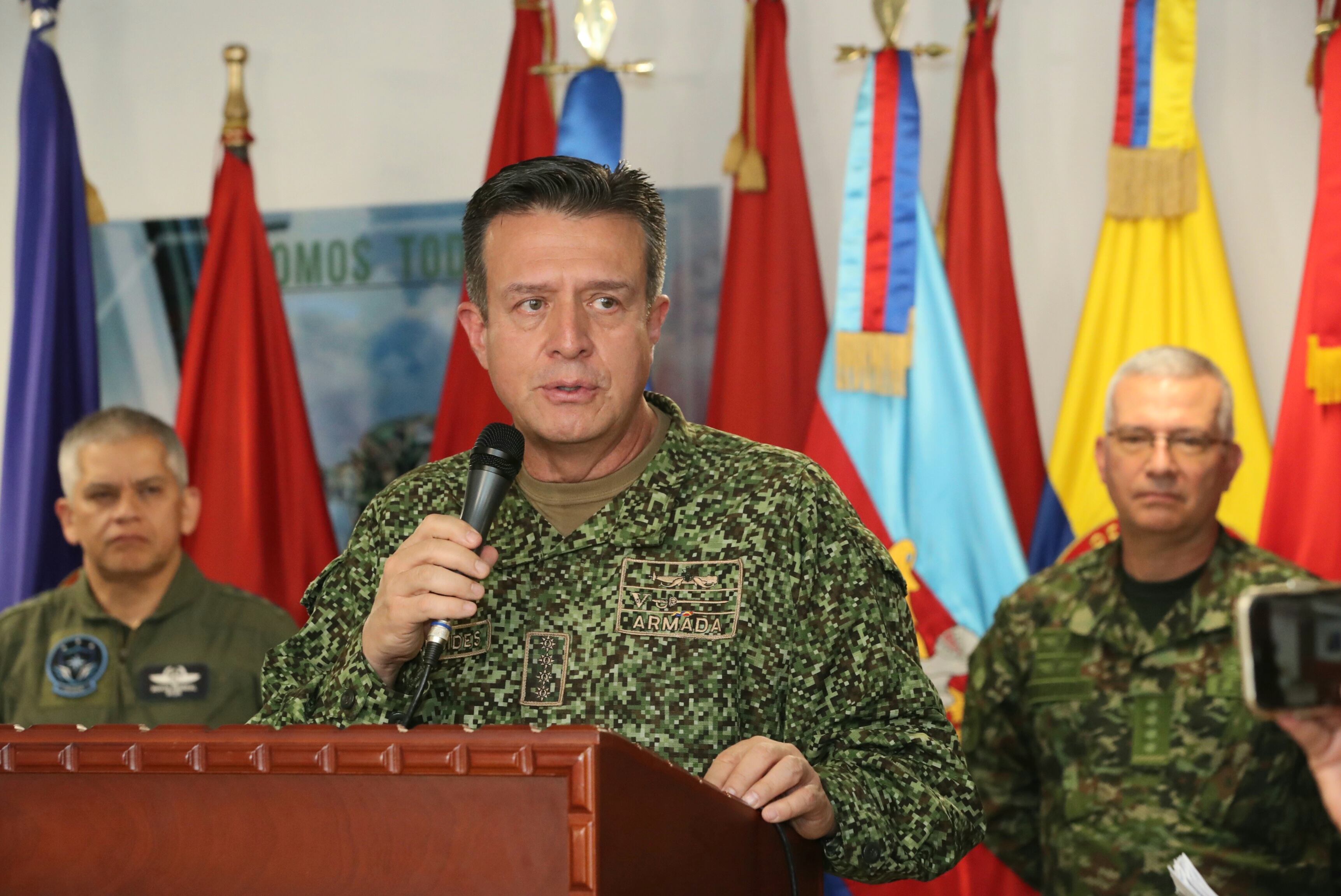 Rueda de prensa Comandante General de las Fuerzas Militares y la cúpula militar