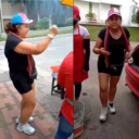 Natalia Martínez, cómo se identificó la mujer que agredió a vendedoras ambulantes en Villavicencio. Capturas de pantalla de video publicado en Twitter por @StevenLievano