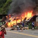 Voraz incendio en Puerto Valdivia, Antioquia.