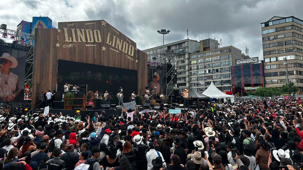 Presentación de Luis Alfonso en el Parque La Mariposa en el centro de Bogotá.