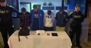 Los cuatro sospechosos capturados.