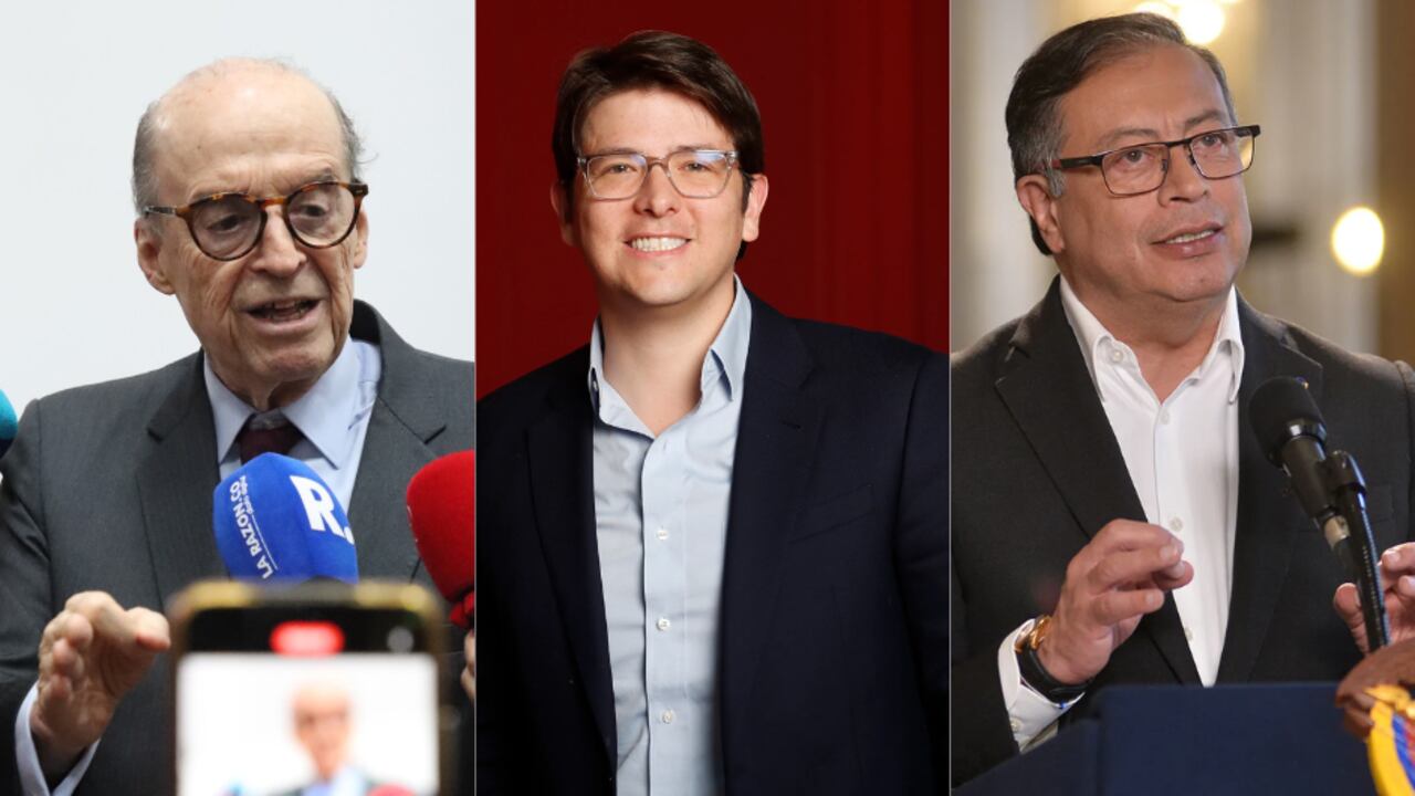 Álvaro Leyva, Miguel Uribe y Gustavo Petro.