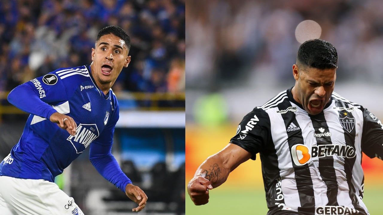 Daniel Cataño y Hulk, figuras de Millonarios y Mineiro para la Copa Libertadores 2023.