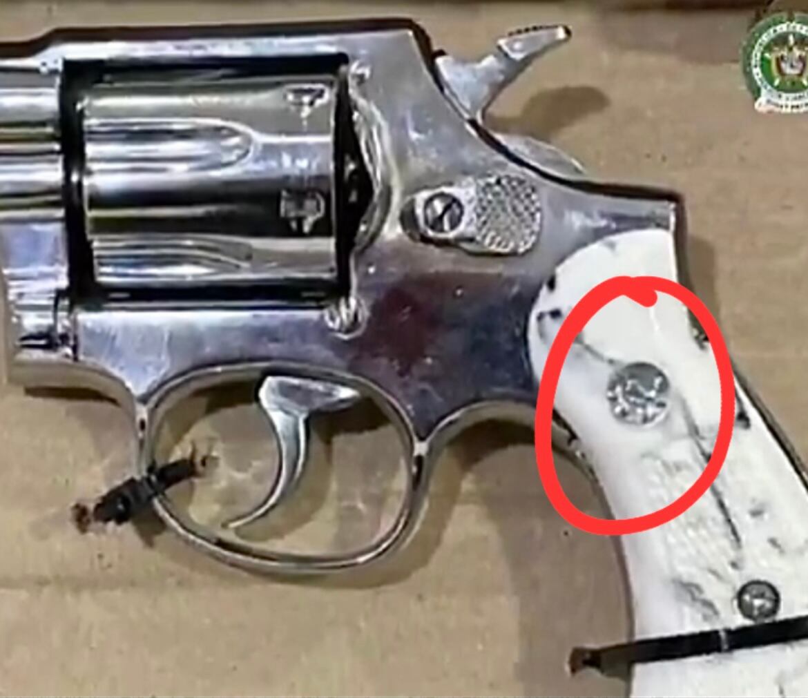 Pistola incautada en operativo de la Policía
