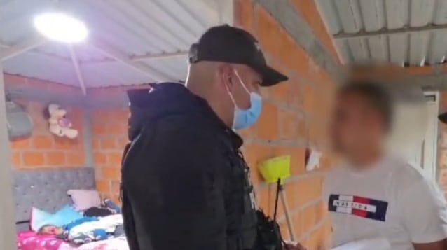 Captura presunto integrante disidencias frente Yair Bermúdez.