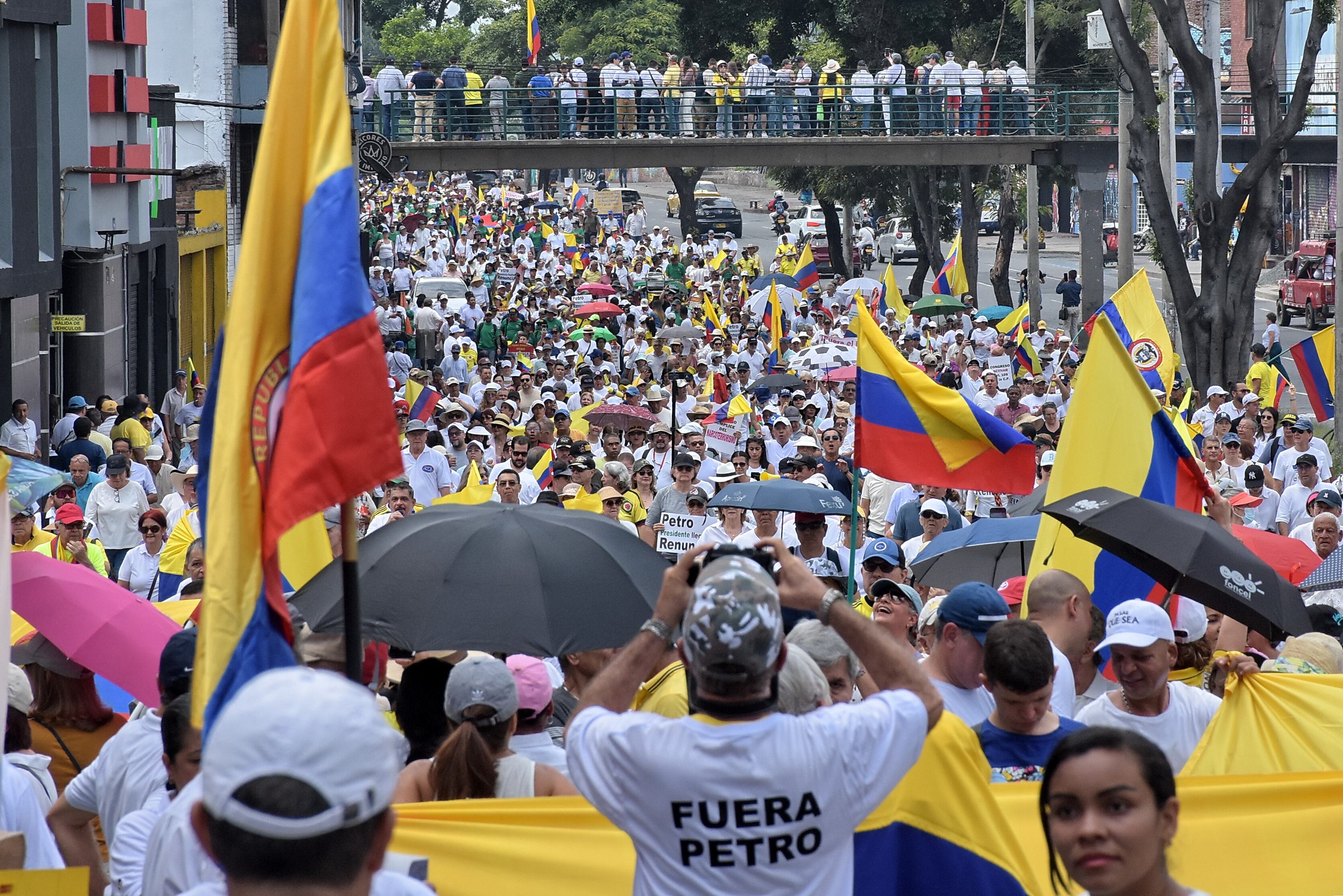 Marchas en contra de las reformas del gobierno del Presidente Gustavo Petro.