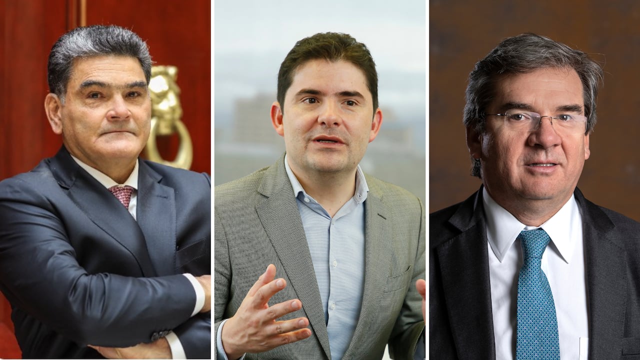 De izquierda a derecha: Gregorio Eljach, Luis Felipe Henao y Germán Varón son los aspirantes a suceder a la procuradora Margarita Cabello.