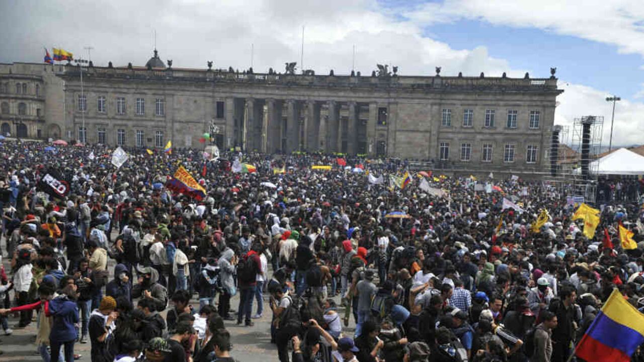 Foto: Protestas en Bogotá.
