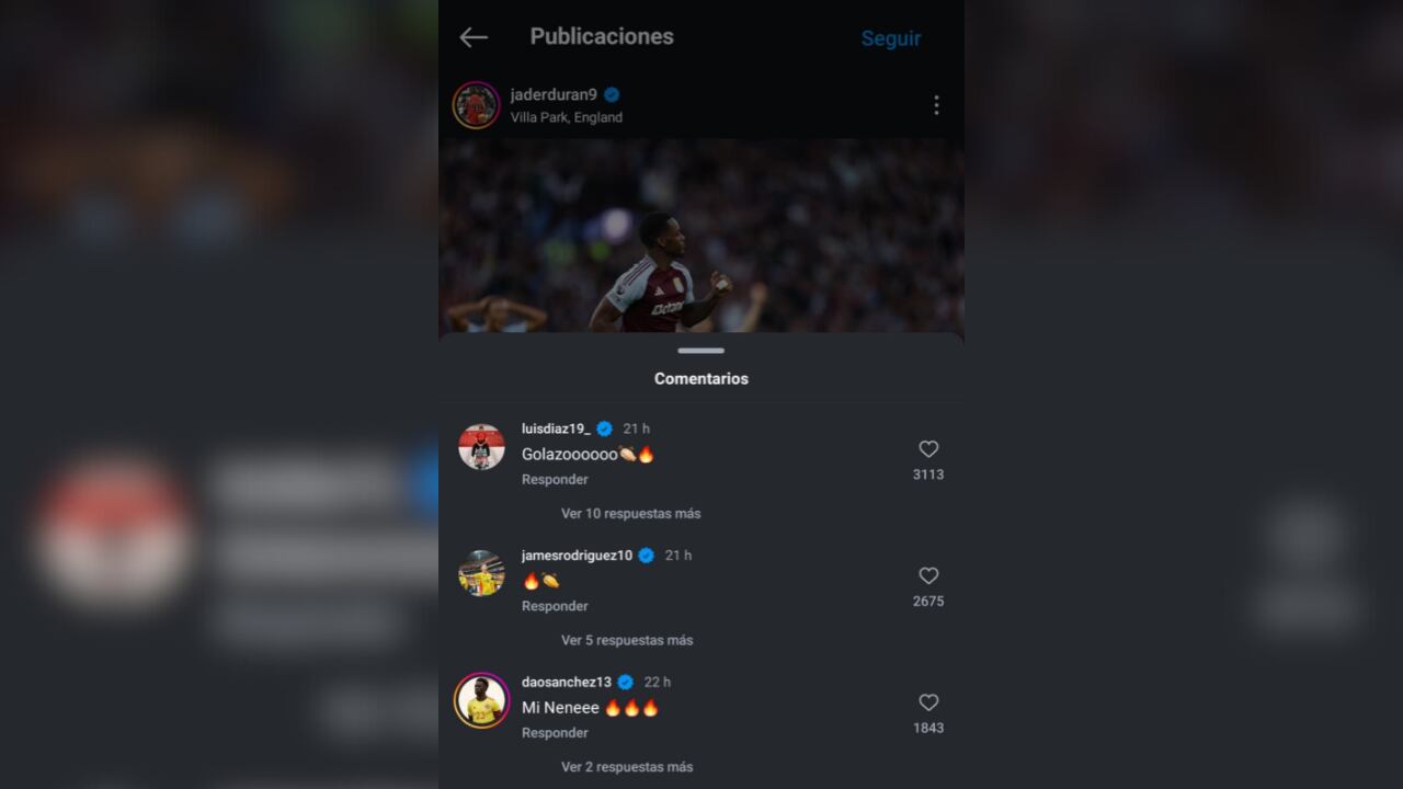 Reacciones de jugadores de Selección Colombia al gol de Jhon Durán