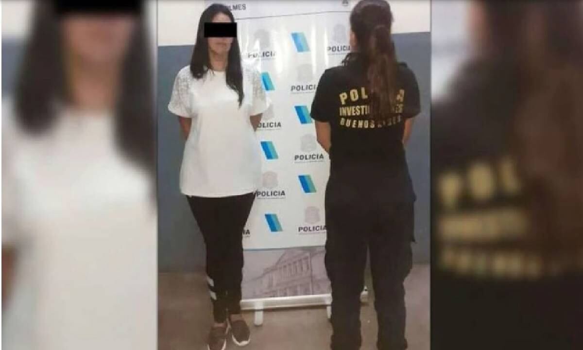 Noemi Fernández capturada después de extorsionar por meses a su mejor amiga. Foto cortesía policía de Buenos Aires, Argentina.