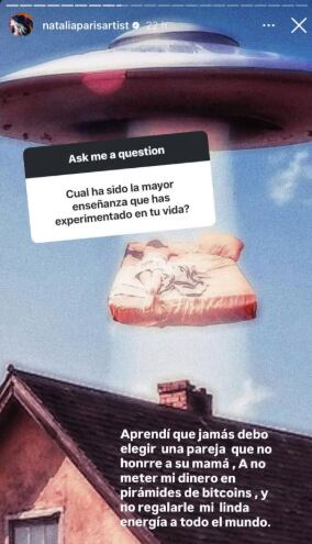 Natalia París respondió cuáles son los aprendizajes que ha tenido en la vida.