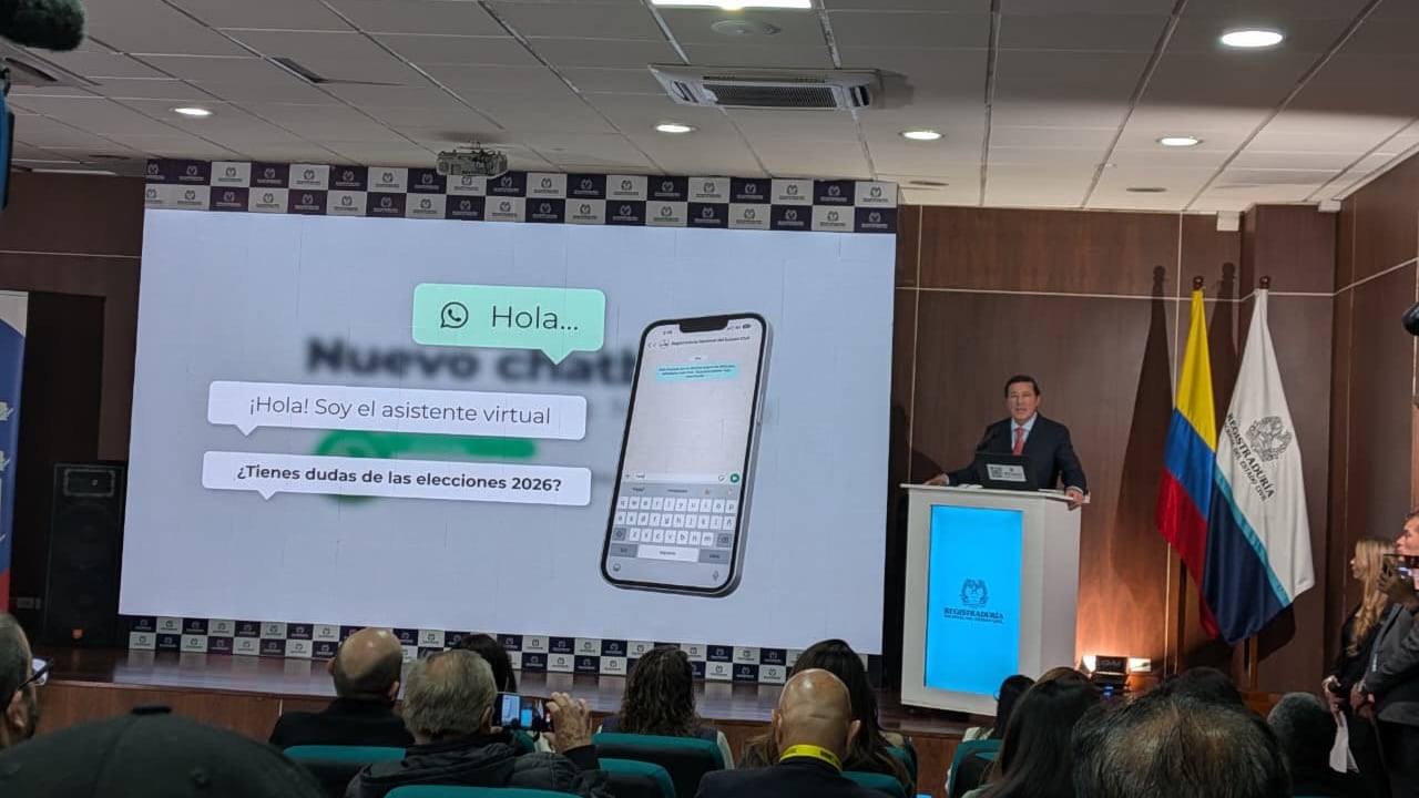 Hernán Penagos, registrador nacional, presentó la nueva herramienta en Bogotá.