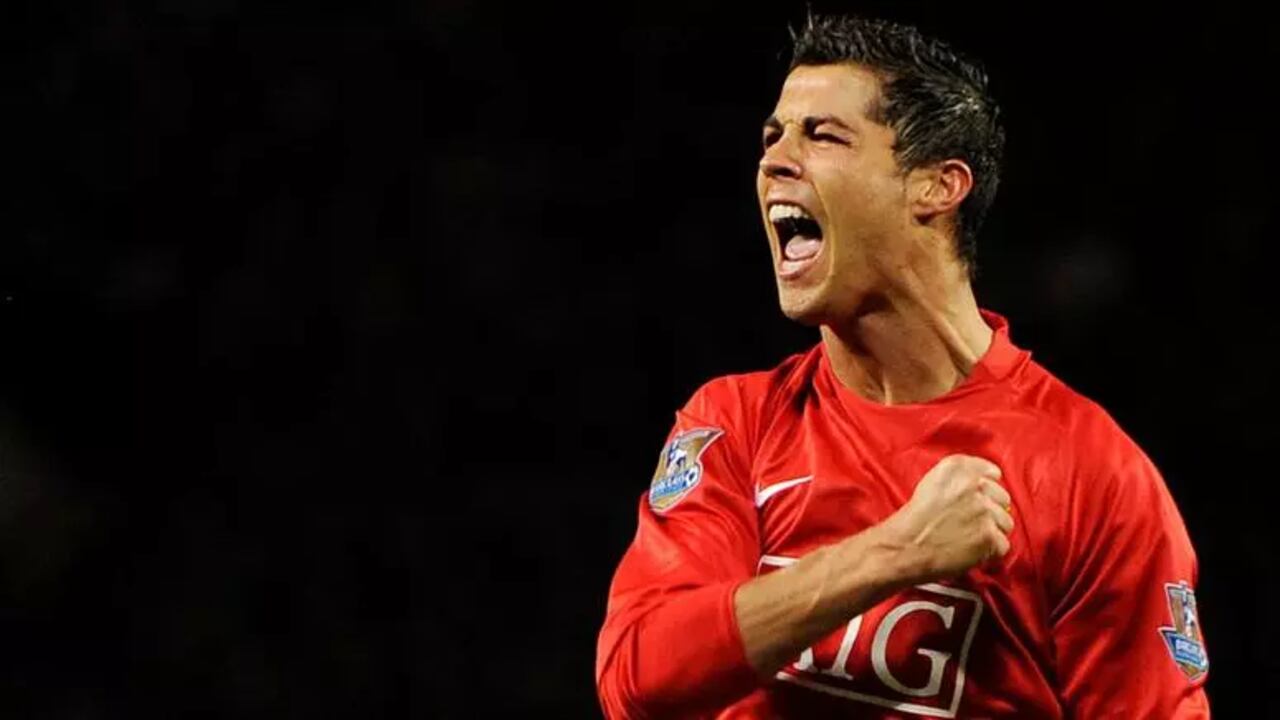 Cristiano Ronaldo en su primera etapa en el Manchester United.