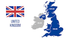 Mapa del Reino Unido: Inglaterra, Escocia, Gales e Irlanda del Norte