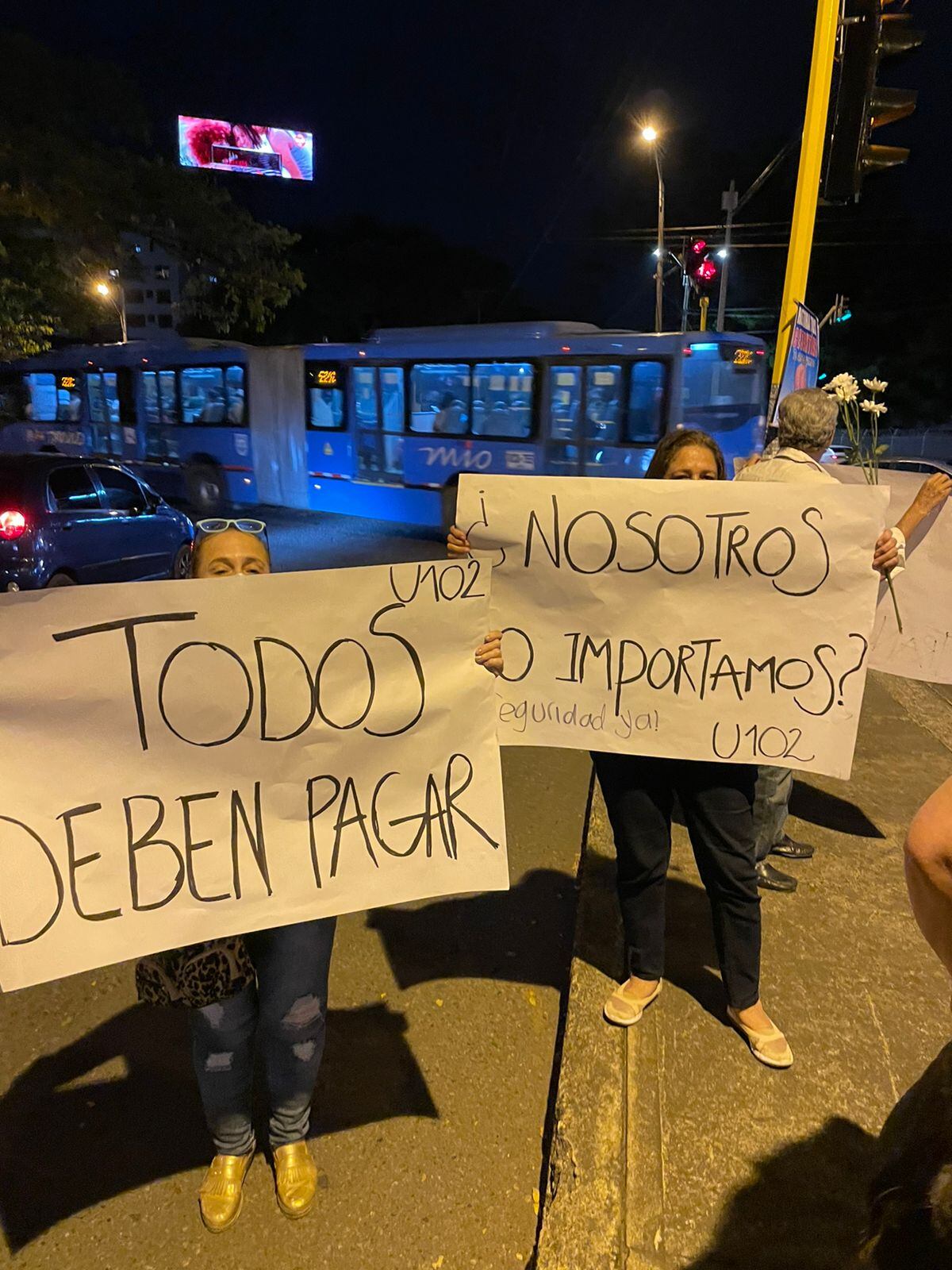 Protesta en Cali por la inseguridad
