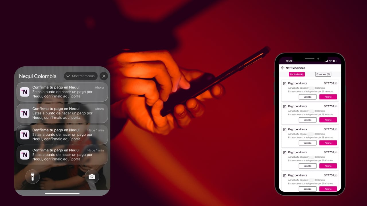 El riesgo aparece cuando el usuario ha hecho movimientos recientes y podría aprobar una solicitud falsa por confusión.