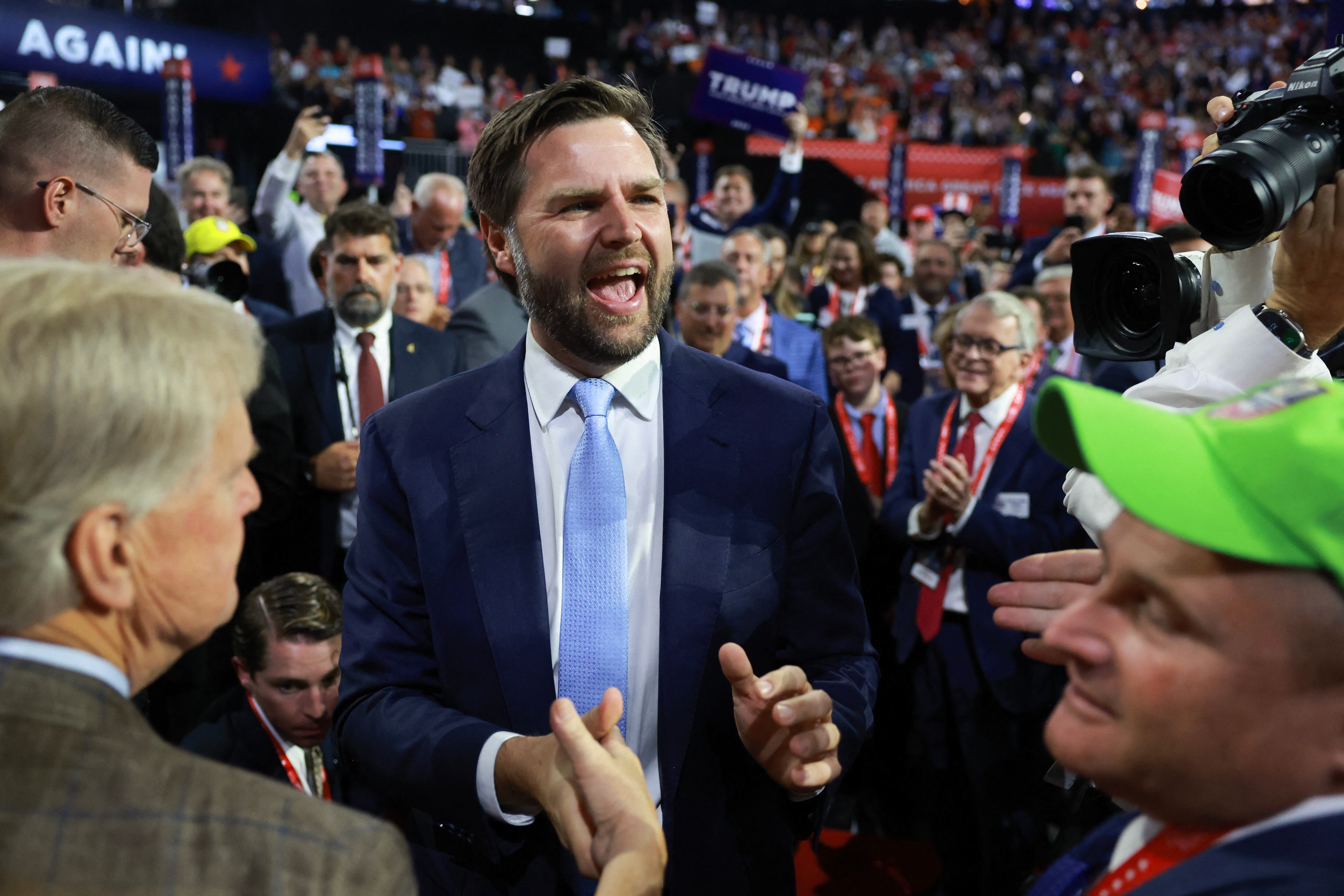 El candidato de Trump para vicepresidente, el senador estadounidense JD Vance (republicano por Ohio).
